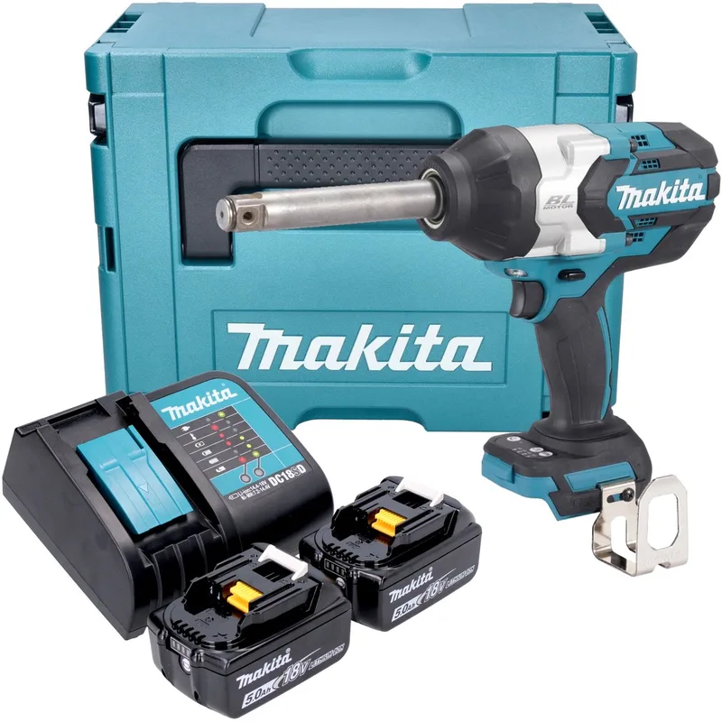 DTW 1005 STJ accu slagmoersleutel 18 V 1360 Nm 3/4" borstelloos + 2x oplaadbare accu 5.0 Ah + lader + Makpac von Makita – Produktbild