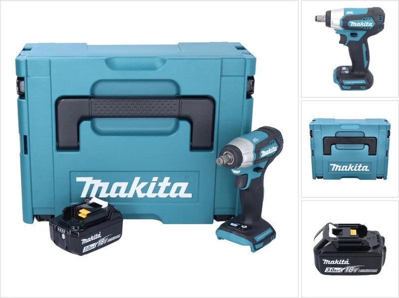 DTW 181 F1J accu slagmoersleutel 18 V 210 Nm 1/2" borstelloos + 1x oplaadbare accu 3.0 Ah + Makpac - zonder oplader fra Makita – produktbillede