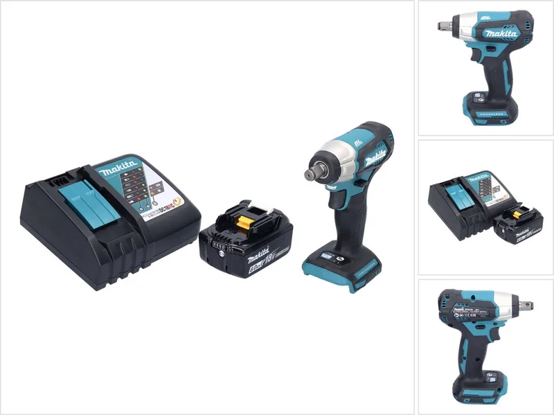 DTW 181 RG1 accu slagmoersleutel 18 V 210 Nm 1/2" borstelloos + 1x oplaadbare accu 6.0 Ah + lader de Makita – image du produit