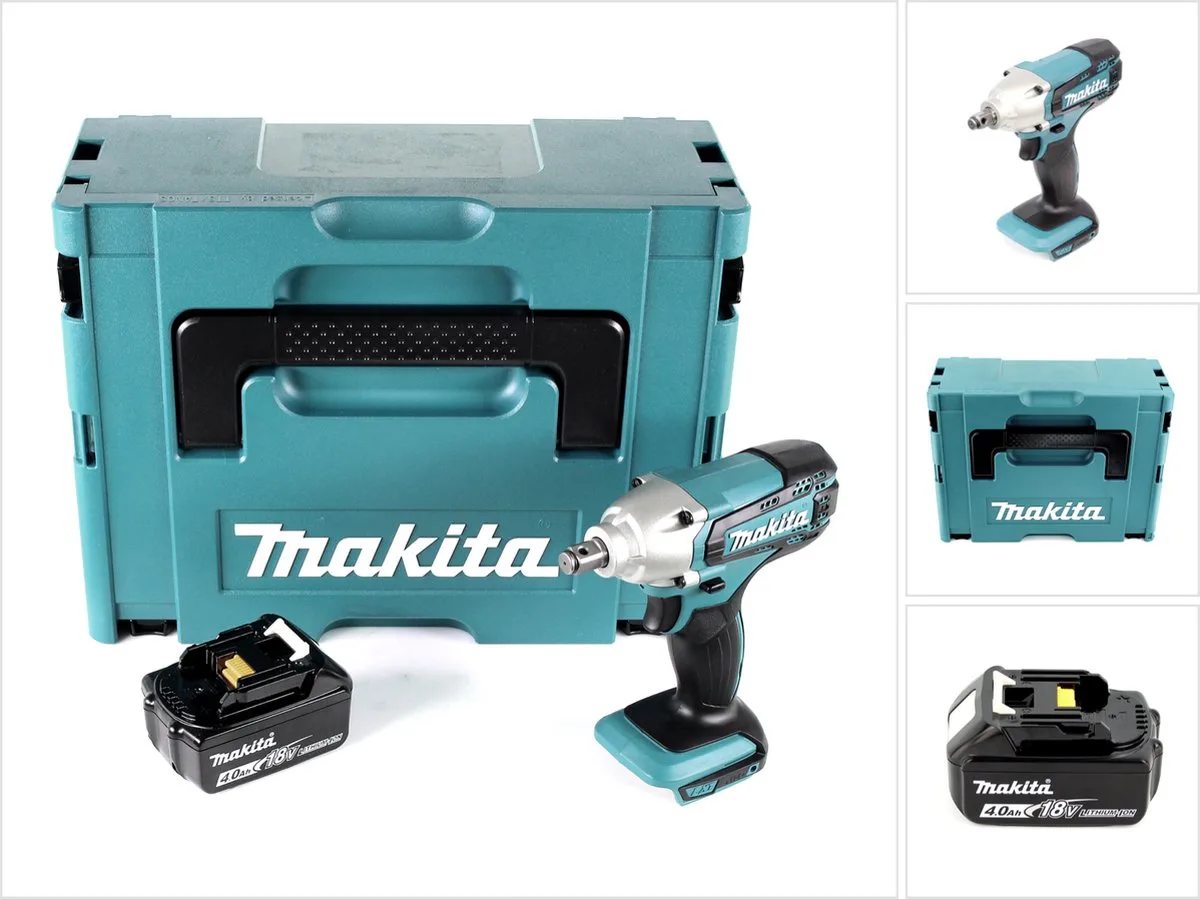 DTW 190 M1J 18V Li-Ion accu slagmoersleutel in Makpac - met 1x BL 1840 B 4,0 Ah accu met LED-indicator, zonder oplader de Makita – image du produit
