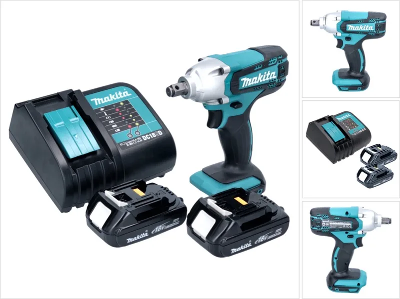 DTW 190 SY accu slagmoersleutel 18 V 1/2" 190 Nm + 2x oplaadbare accu 1,3 Ah + lader de Makita – image du produit