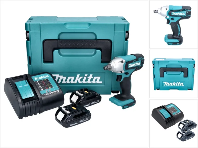 DTW 190 SYJ accu slagmoersleutel 18 V 1/2" 190 Nm + 2x oplaadbare accu 1,3 Ah + lader + Makpac fra Makita – produktbillede