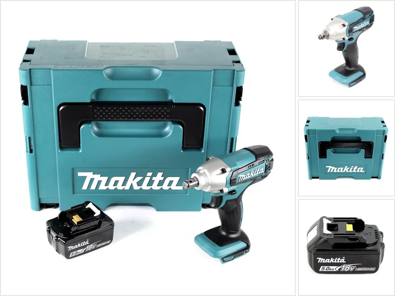 DTW 190 T1J 18V Li-Ion accu slagmoersleutel in Makpac - met 1x BL 1850 5,0 Ah accu, zonder oplader de Makita – image du produit