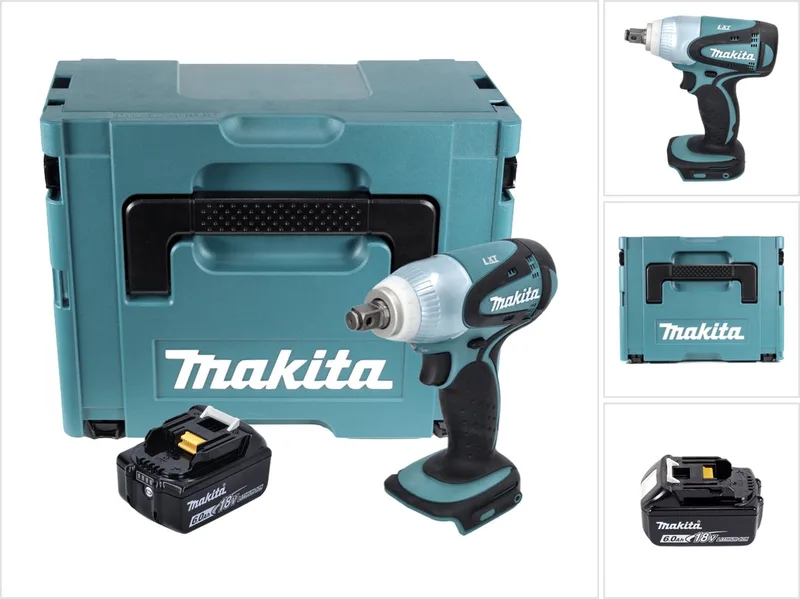 DTW 251 G1J accu slagmoersleutel 18 V 230 Nm 1/2" + 1x oplaadbare accu 6.0 Ah + Makpac - zonder oplader de Makita – image du produit