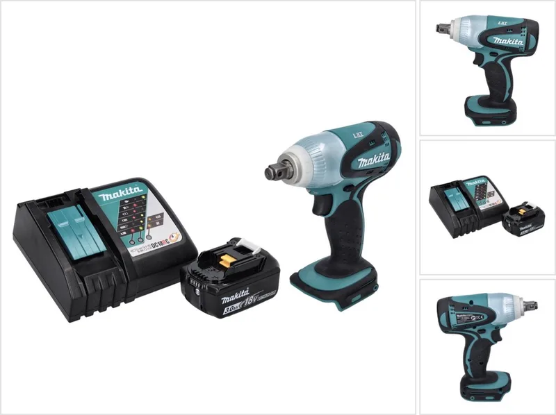 DTW 251 RF1 accu slagmoersleutel 18 V 230 Nm 1/2" + 1x oplaadbare accu 3.0 Ah + lader von Makita – Produktbild