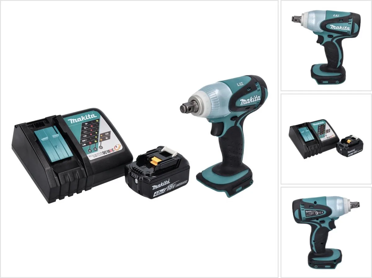 DTW 251 RM1 accu slagmoersleutel 18 V 230 Nm 1/2" + 1x oplaadbare accu 4.0 Ah + lader von Makita – Produktbild