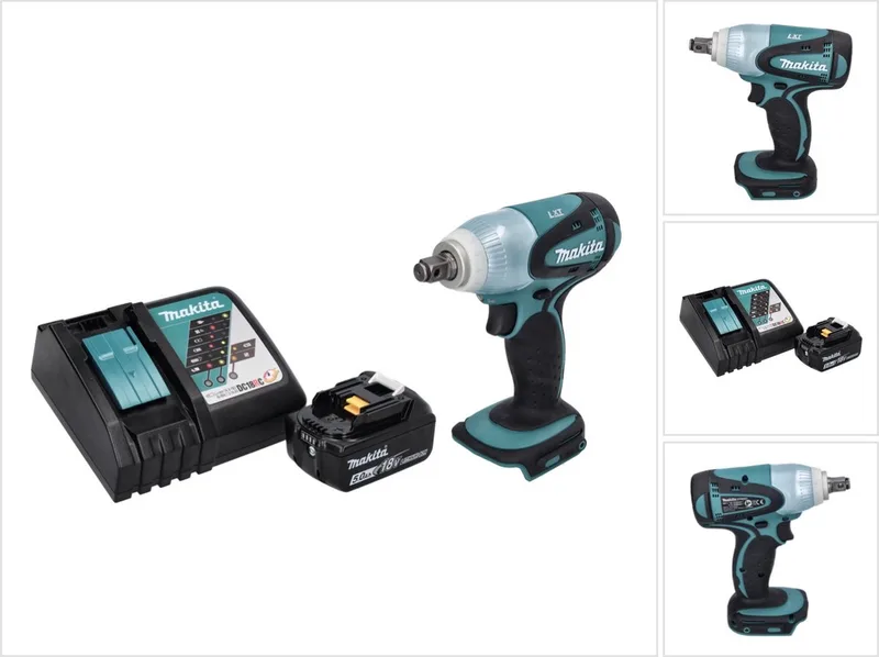 DTW 251 RT1 accu slagmoersleutel 18 V 230 Nm 1/2" + 1x oplaadbare accu 5.0 Ah + lader de Makita – image du produit