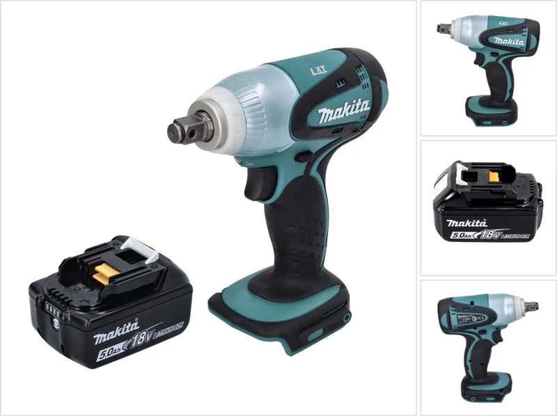 DTW 251 T1 accu slagmoersleutel 18 V 230 Nm 1/2" + 1x oplaadbare accu 5.0 Ah - zonder oplader de Makita – image du produit