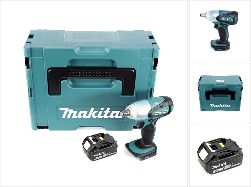 DTW 251 T1J accu slagmoersleutel 18 V 230 Nm 1/2" + 1x oplaadbare accu 5.0 Ah + Makpac - zonder oplader by Makita – product image