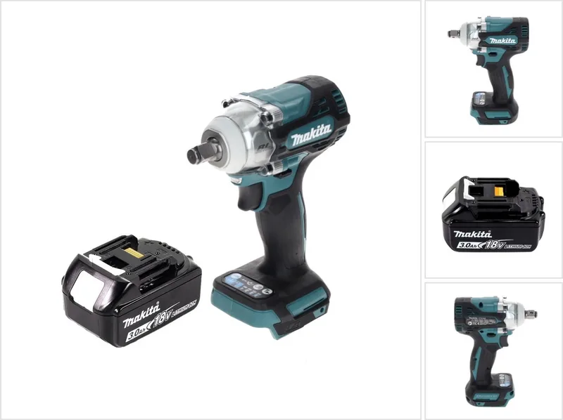 DTW 300 F1 accu-slagmoersleutel 18 V 330 Nm 1/2" borstelloos + 1x accu 3,0 Ah - zonder oplader fra Makita – produktbillede