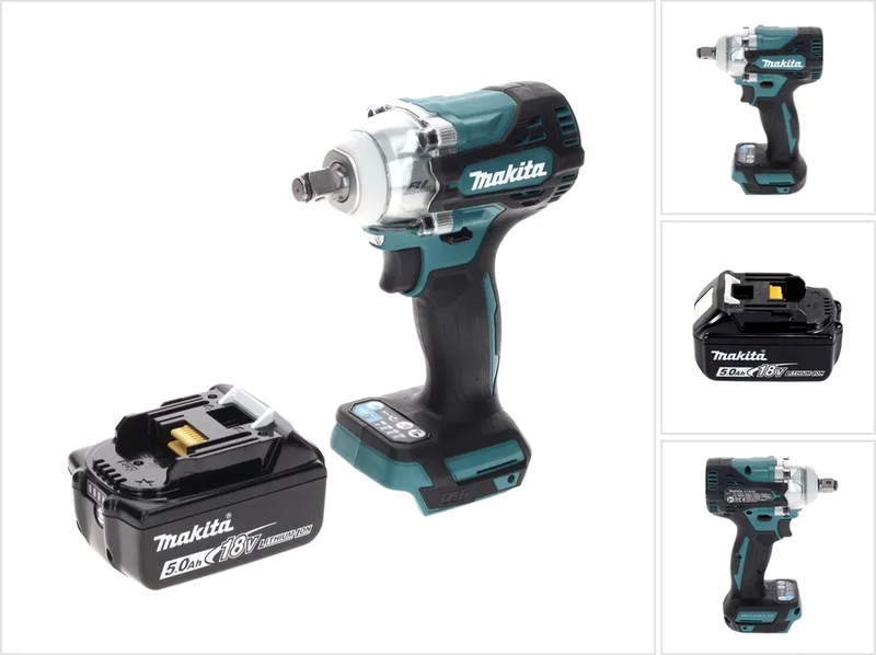 DTW 300 T1 accu-slagmoersleutel 18 V 330 Nm 1/2" borstelloos + 1x accu 5,0 Ah - zonder oplader de Makita – image du produit