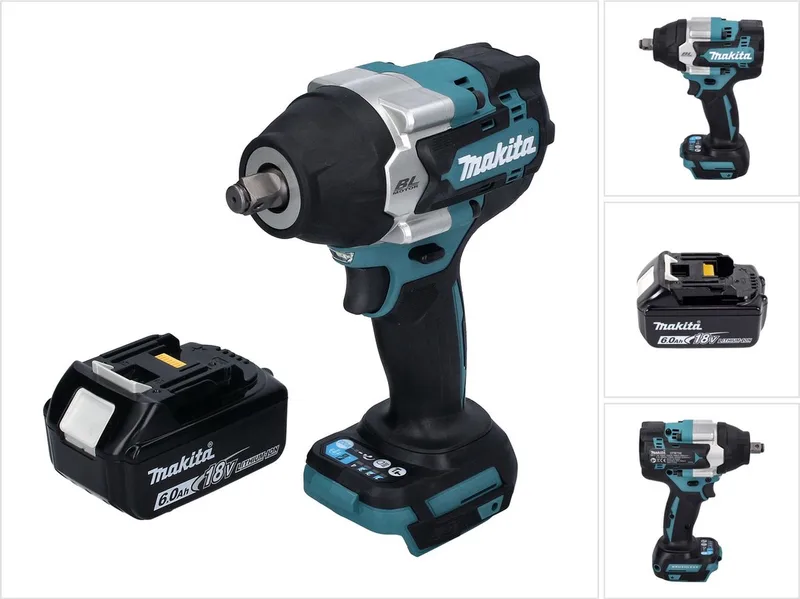 DTW 700 G1 accu slagmoersleutel 18 V 700 Nm 1/2" XPT Borstelloos + 1x oplaadbare accu 6.0 Ah - zonder oplader de Makita – image du produit