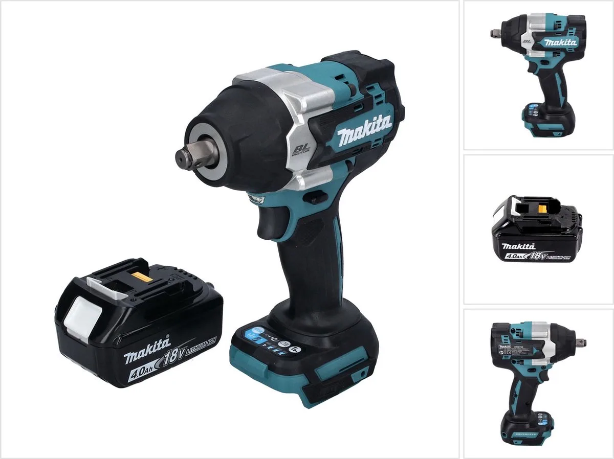 DTW 700 M1 accu slagmoersleutel 18 V 700 Nm 1/2" XPT Borstelloos + 1x oplaadbare accu 4.0 Ah - zonder oplader de Makita – image du produit