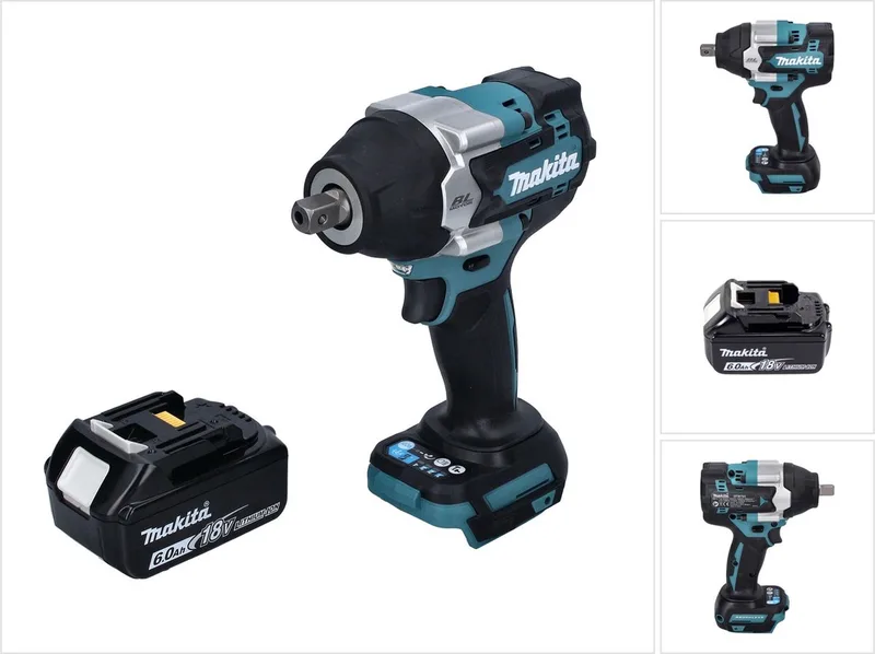 DTW 701 G1 accu slagmoersleutel 18 V 700 Nm 1/2" XPT Borstelloos + 1x oplaadbare accu 6.0 Ah - zonder oplader von Makita – Produktbild