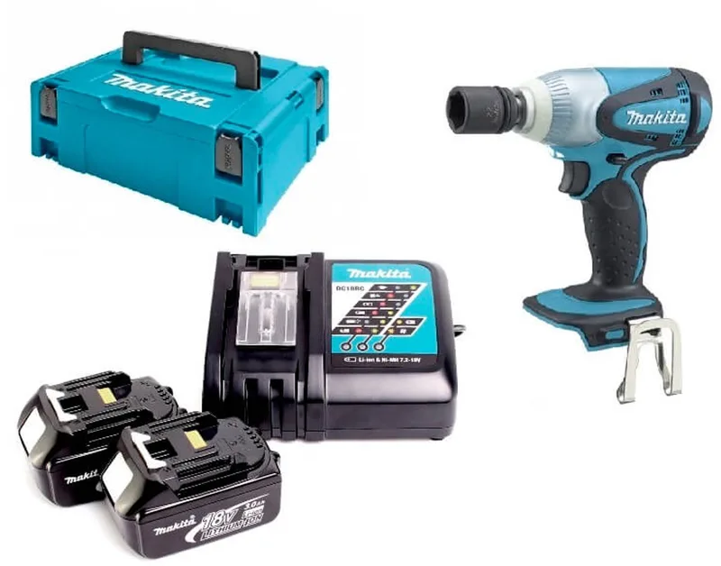 DTW251RFJ 18V Li-Ion Accu slagmoersleutel set (2x 3.0Ah accu) in Mbox - 230Nm - 1/2" van Makita – productafbeelding