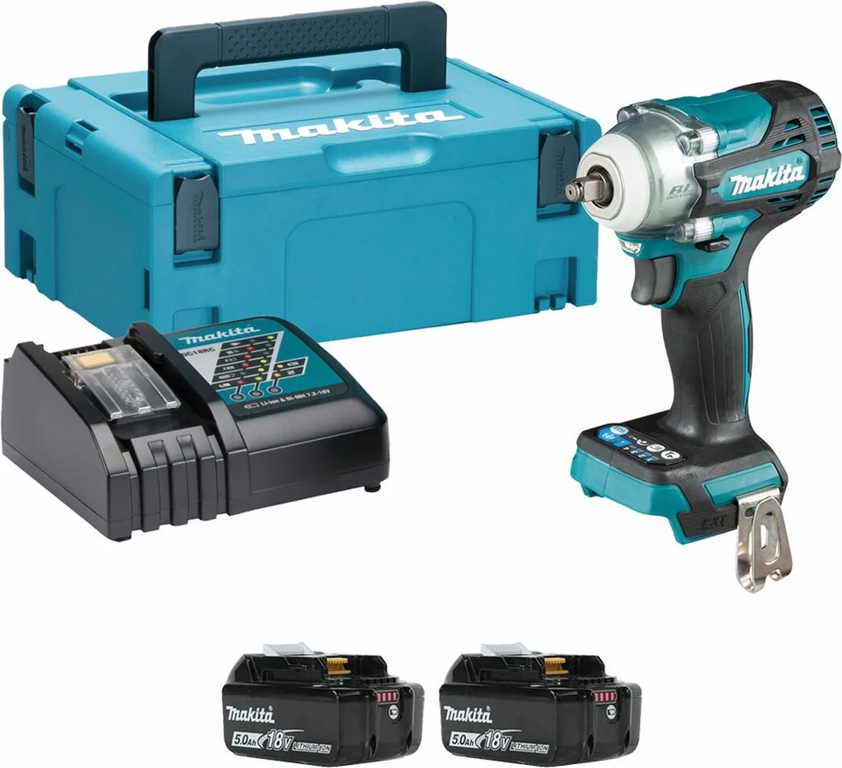 DTW302RTJ Accu slagmoersleutel 300Nm 3/8 frictiering 18V 5.0Ah in Mbox by Makita – product image