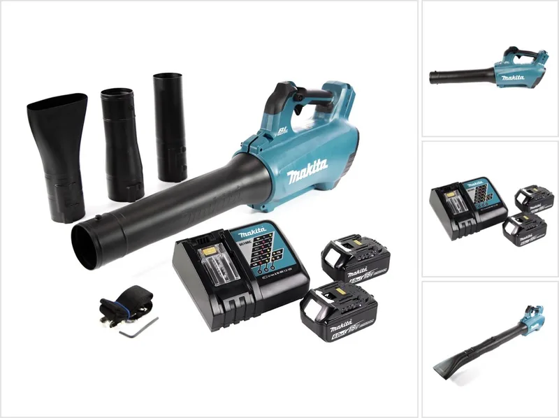 DUB 184 RG accu-blazer 18 V borstelloos + 2x accu 6.0 Ah + lader von Makita – Produktbild