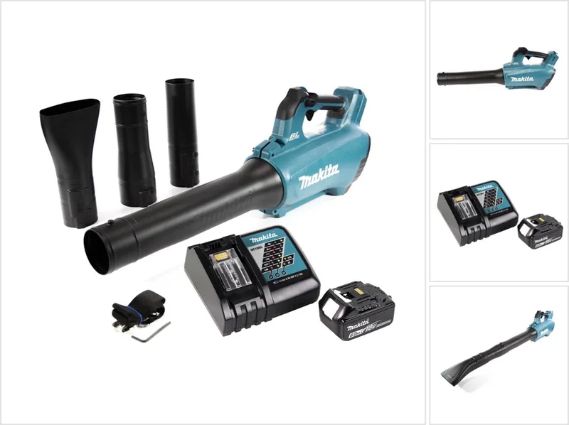 DUB 184 RG1 accu-blazer 18 V borstelloos + 1x oplaadbare accu 6.0 Ah + lader de Makita – image du produit