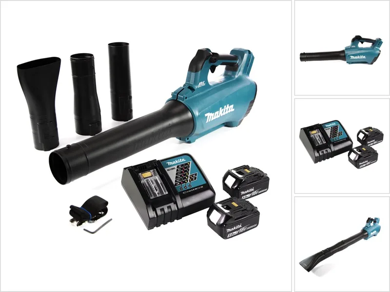 DUB 184 RT accu-blazer 18 V borstelloos + 2x accu 5.0 Ah + lader von Makita – Produktbild