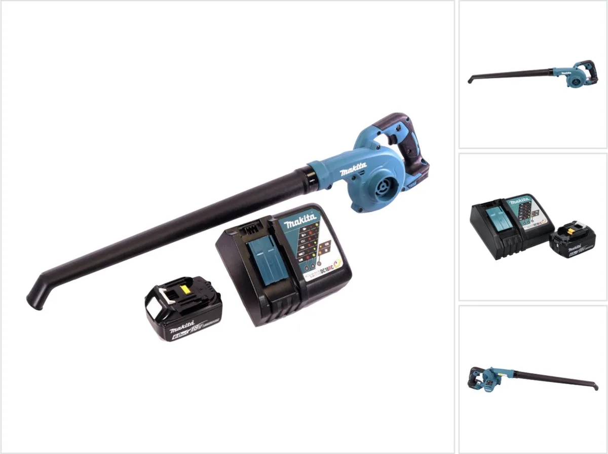 DUB 186 RG1 accubladblazer Bladblazer 18 V + 1x oplaadbare accu 6.0 Ah + lader van Makita – productafbeelding