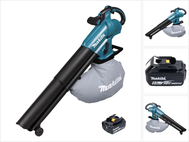 DUB 187 G accu bladblazer en bladzuiger 18 V borstelloos + 1x accu 6,0 Ah - zonder oplader de Makita – image du produit