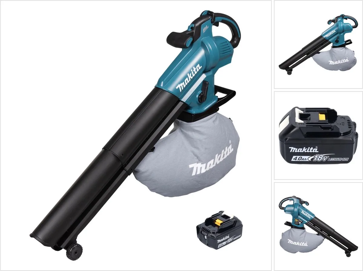 DUB 187 M accu bladblazer en bladzuiger 18 V borstelloos + 1x accu 4,0 Ah - zonder oplader de Makita – image du produit