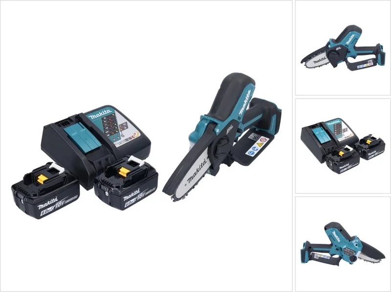 DUC 101 RG accu takkenschaar 18 V 10 cm borstelloos + 2x accu 6,0 Ah + oplader van Makita – productafbeelding