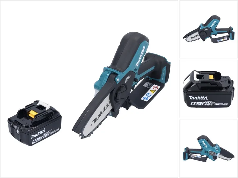 DUC 101 T1 accu takkenschaar 18 V 10 cm borstelloos + 1x accu 5,0 Ah - zonder oplader van Makita – productafbeelding