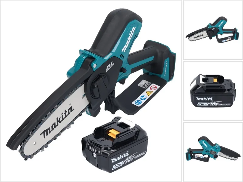 DUC 150 F accu kettingzaag 18 V 15 cm borstelloos + 1x accu 3,0 Ah - zonder lader de Makita – image du produit