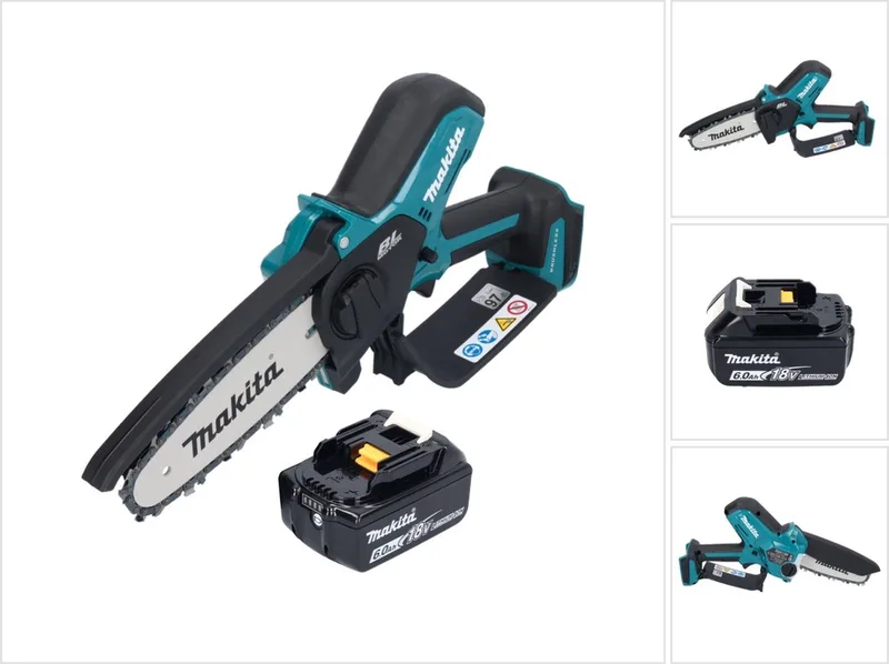 DUC 150 G accu kettingzaag 18 V 15 cm borstelloos + 1x accu 6,0 Ah - zonder lader van Makita – productafbeelding