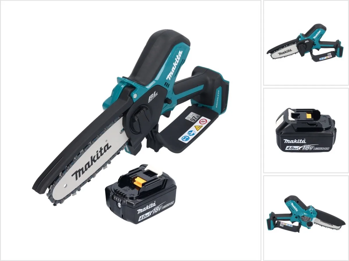 DUC 150 M accu kettingzaag 18 V 15 cm borstelloos + 1x accu 4,0 Ah - zonder lader von Makita – Produktbild