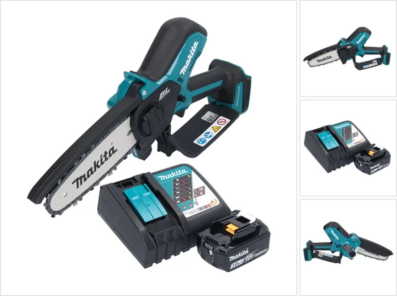 DUC 150 RF accu kettingzaag 18 V 15 cm borstelloos + 1x accu 3,0 Ah + lader fra Makita – produktbillede