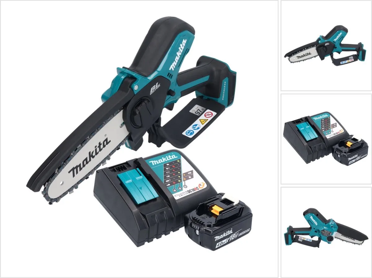 DUC 150 RM accu kettingzaag 18 V 15 cm borstelloos + 1x accu 4,0 Ah + lader von Makita – Produktbild
