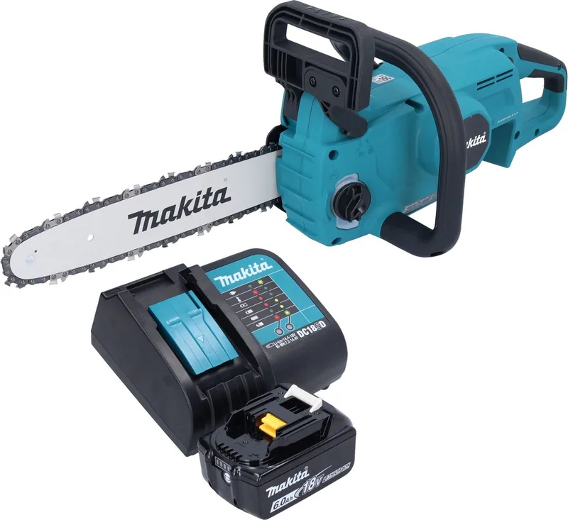 DUC 307 SGX3 accu-kettingzaag 18 V 30 cm borstelloos + 1x accu 6.0 Ah + lader van Makita – productafbeelding