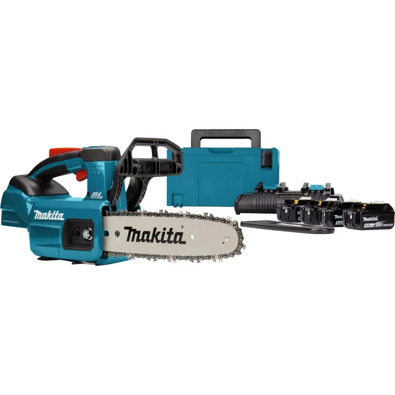 DUC254PT4J Accu Tophandle Kettingzaag 25cm 18V 5.0Ah met Mbox de Makita – image du produit