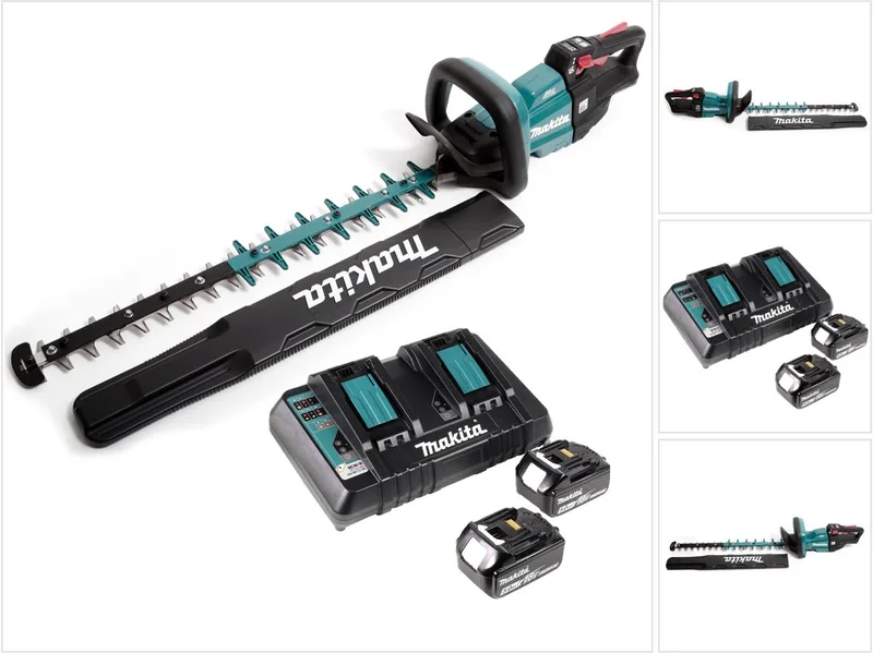 DUH 601 PTE accu heggenschaar 18V 60cm borstelloos + 2x accu 5,0Ah + lader de Makita – image du produit