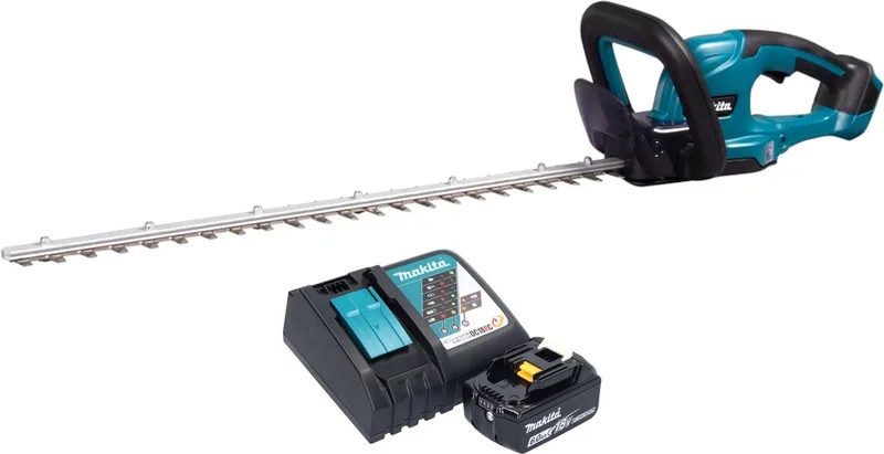 DUH 607 RG accu-heggenschaar 18 V 60 cm + 1x accu 6,0 Ah + oplader fra Makita – produktbillede