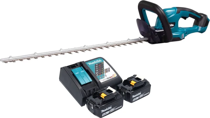 DUH 607 RG2 accu-heggenschaar 18 V 60 cm + 2x accu 6,0 Ah + oplader von Makita – Produktbild