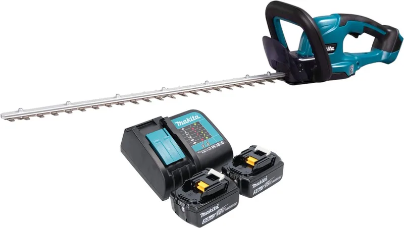 DUH 607 ST2 accu-heggenschaar 18 V 60 cm + 2x accu 5,0 Ah + oplader de Makita – image du produit