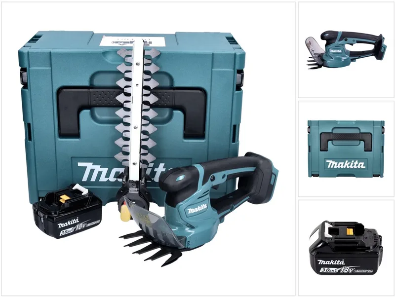 DUM 111 F1XJ Accu grasschaar heggenschaar 18 V + 1x oplaadbare accu 3.0 Ah + Makpac - zonder lader von Makita – Produktbild