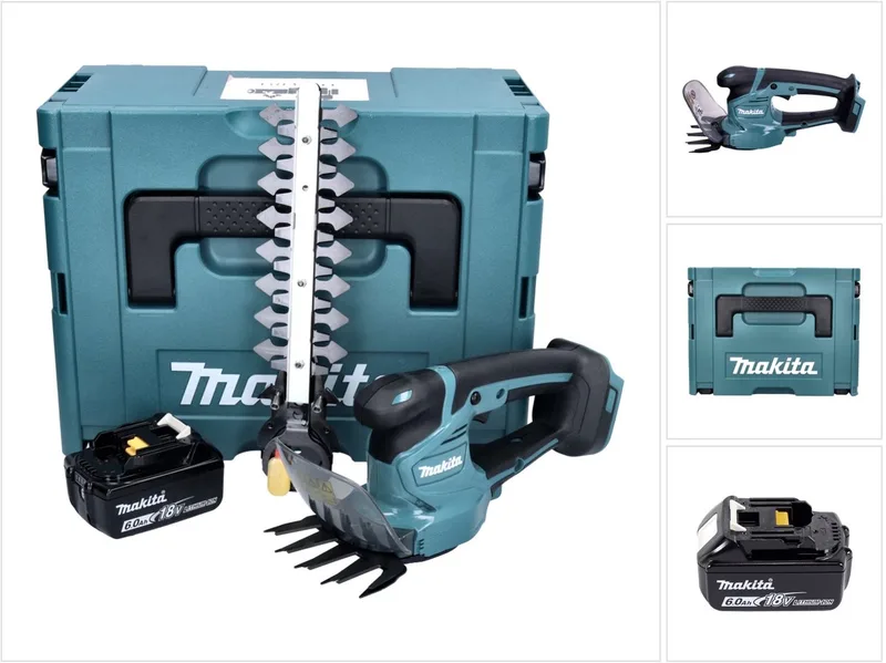 DUM 111 G1XJ Accu grasschaar heggenschaar 18 V + 1x accu 6.0 Ah + Makpac - zonder lader de Makita – image du produit