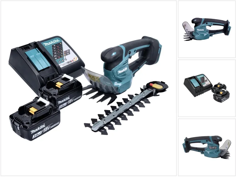 DUM 111 RFX accugrasschaar heggenschaar 18 V + 2x accu 3.0 Ah + lader von Makita – Produktbild