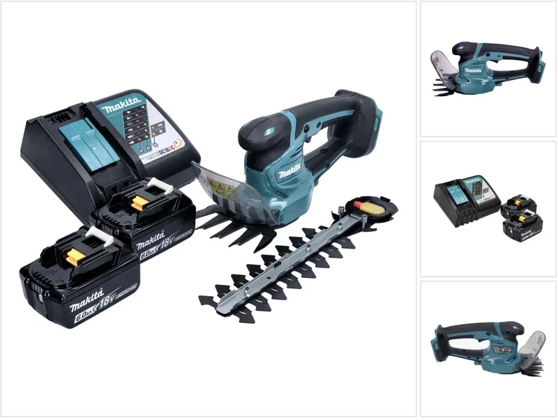 DUM 111 RGX accugrasschaar heggenschaar 18 V + 2x accu 6.0 Ah + lader van Makita – productafbeelding