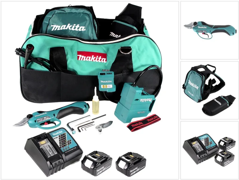 DUP 361 RG accu-snoeischaar 36 V (2x 18 V) + 2x accu 6,0 Ah + oplader + tas de Makita – image du produit