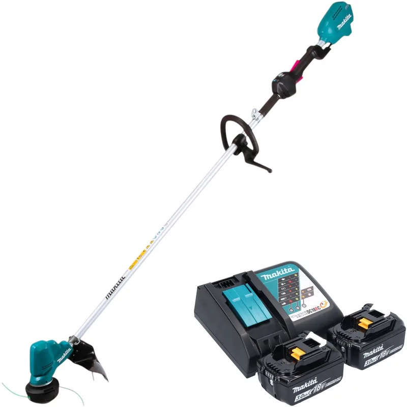 DUR 190 LRF2X9 accu-grastrimmer 18 V 300 mm borstelloos + 2x accu 3,0 Ah + oplader de Makita – image du produit