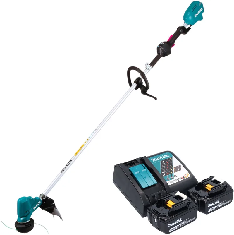 DUR 190 LRT2X9 accu-grastrimmer 18 V 300 mm borstelloos + 2x accu 5,0 Ah + oplader de Makita – image du produit