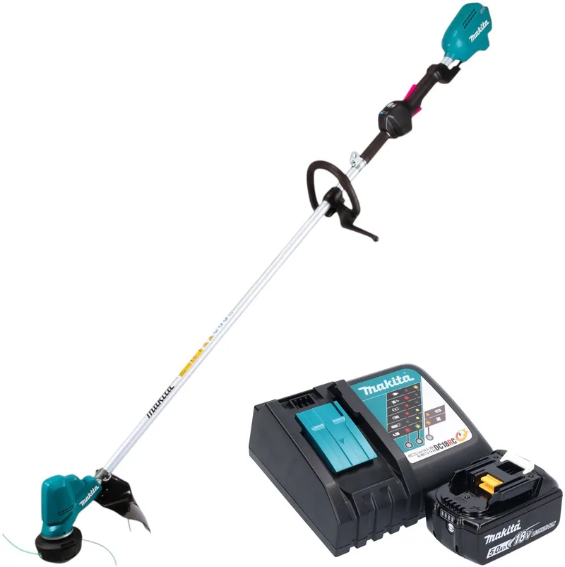 DUR 190 LRTX9 accu-grastrimmer 18 V 300 mm borstelloos + 1x accu 5,0 Ah + oplader de Makita – image du produit