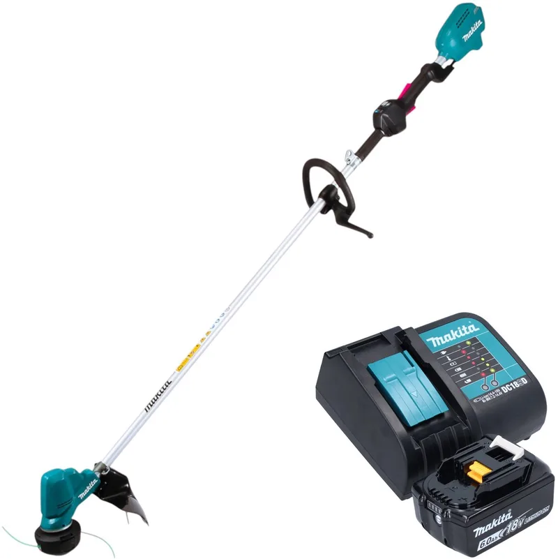 DUR 190 LSGX9 accu-grastrimmer 18 V 300 mm borstelloos + 1x accu 6,0 Ah + oplader van Makita – productafbeelding