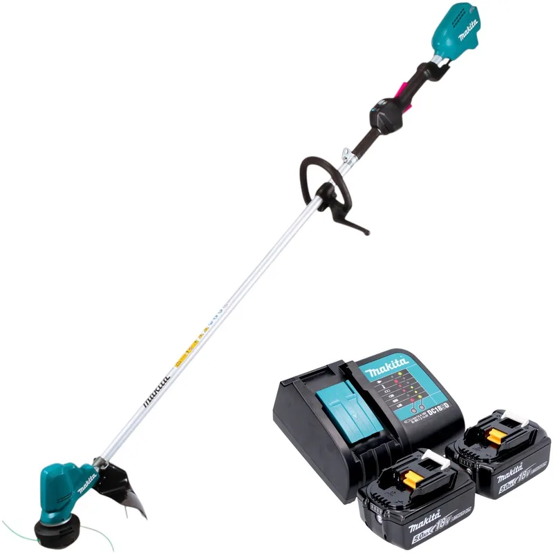 DUR 190 LST2X9 accu-grastrimmer 18 V 300 mm borstelloos + 2x accu 5,0 Ah + oplader de Makita – image du produit