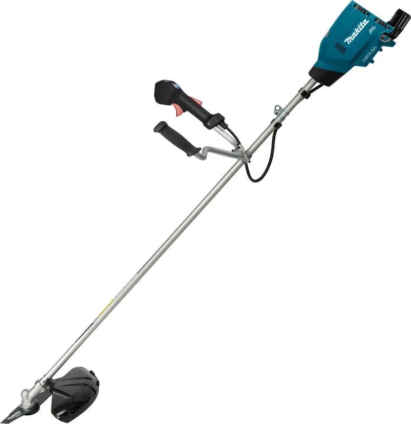 DUR369AZ - 2x 18V - accu - U-greep - bosmaaier - inclusief harnas - zonder accu`s en lader van Makita – productafbeelding